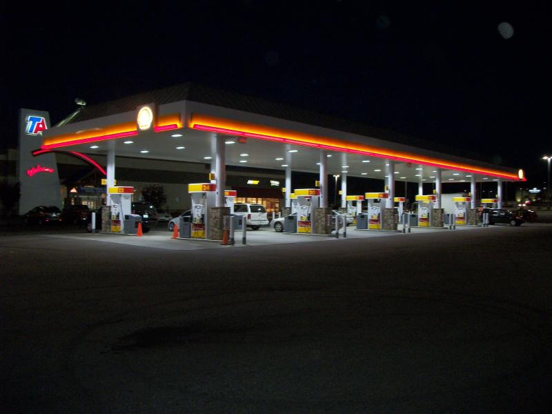 TA Shell station canopy and signage by Centerline Group